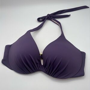 Elegant Purple Halter Bikini Top